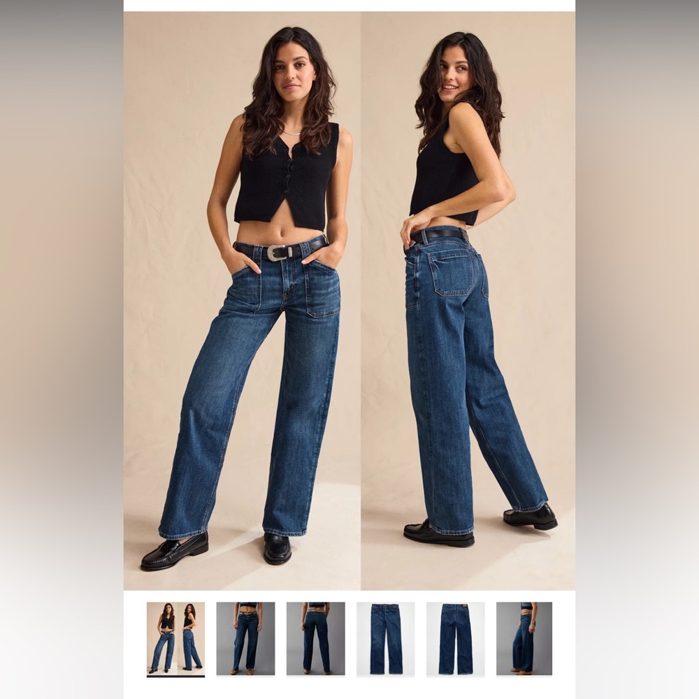 AE Stretch High-Waisted Stovepipe Utility Jean
 Size 0 and 2